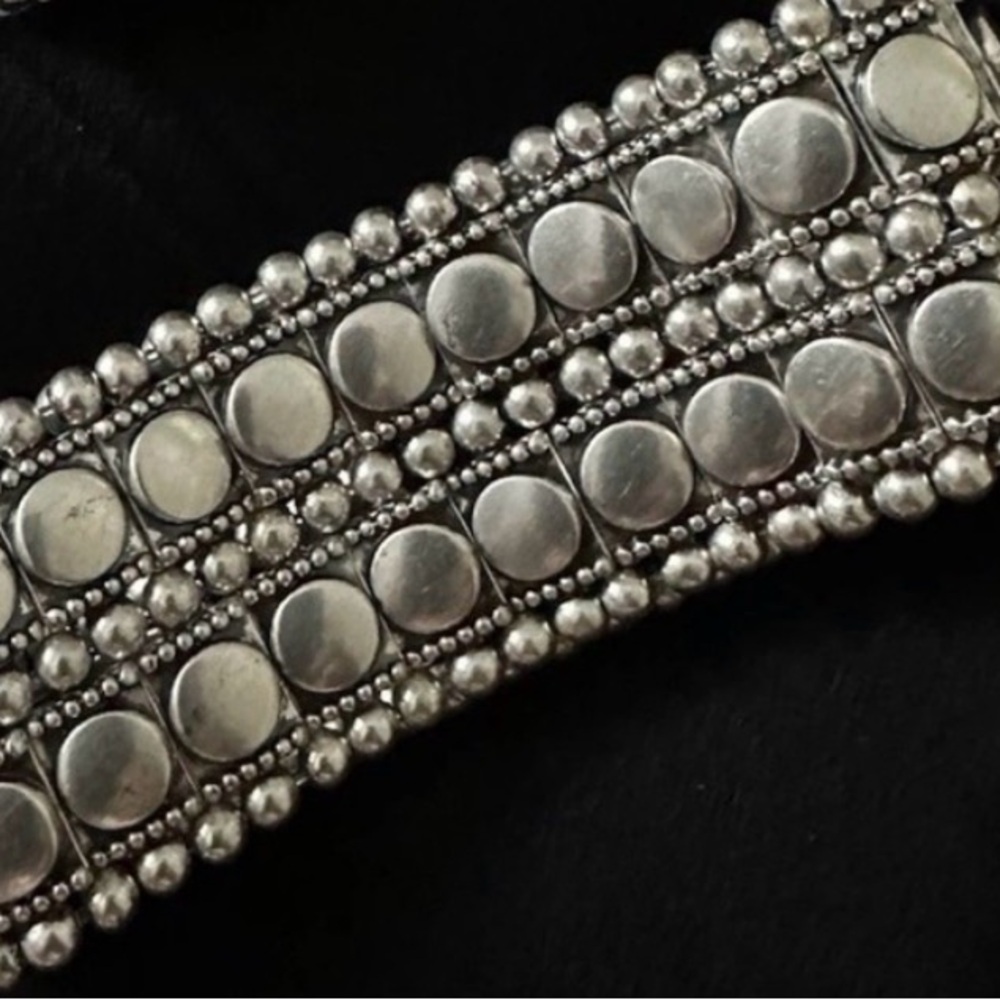 Elegant Silver Beaded Bracelet